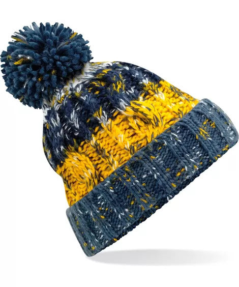 Cosy Navy/Yellow Beanie