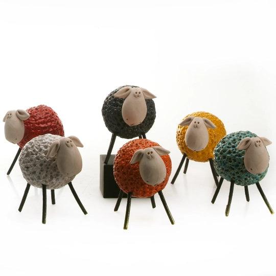 Ceramic Wooly Sheep Figurine