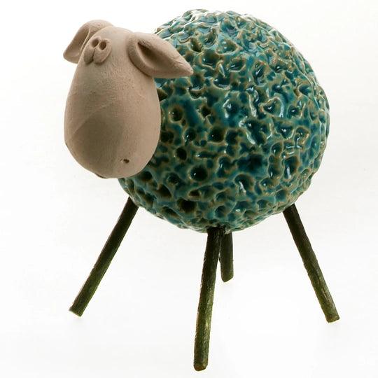 Ceramic Wooly Sheep Figurine