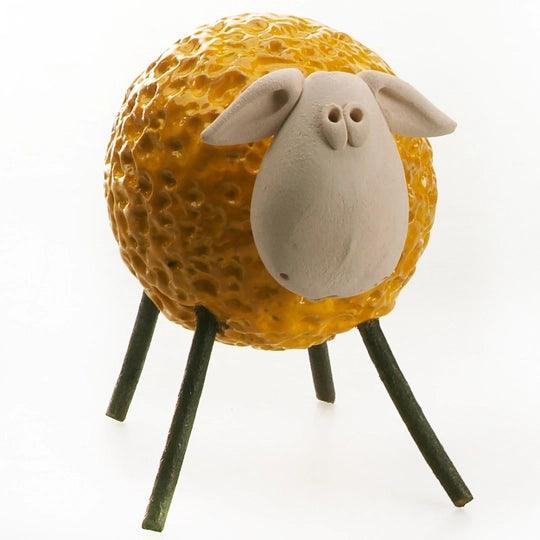Ceramic Wooly Sheep Figurine
