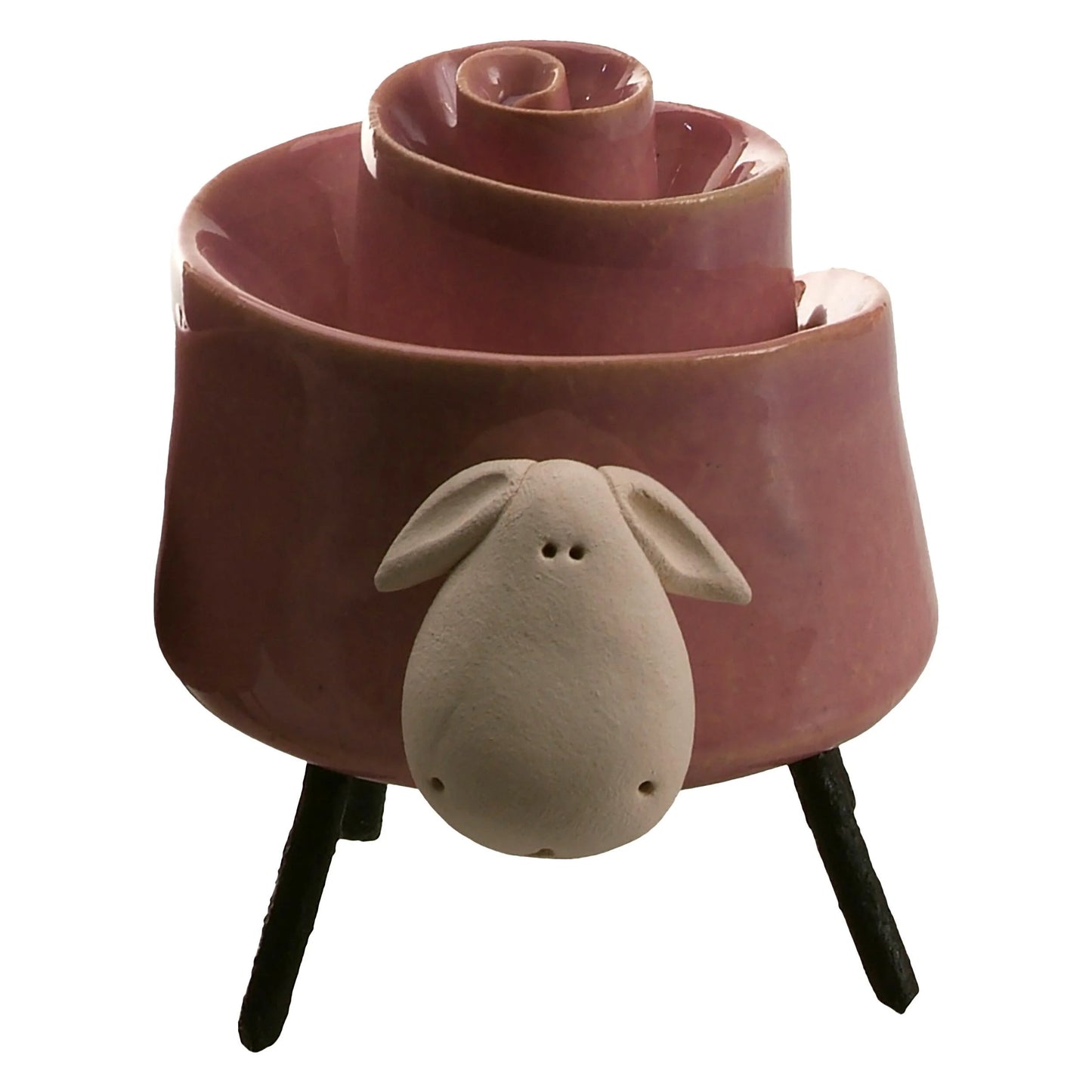 Ceramic Scroll Sheep Figurine