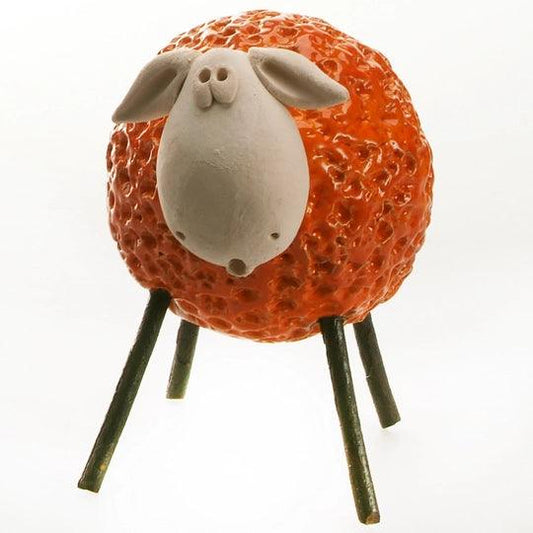 Ceramic Wooly Sheep Figurine