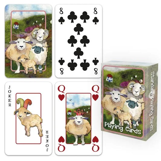 Felted Sheep Playing Cards