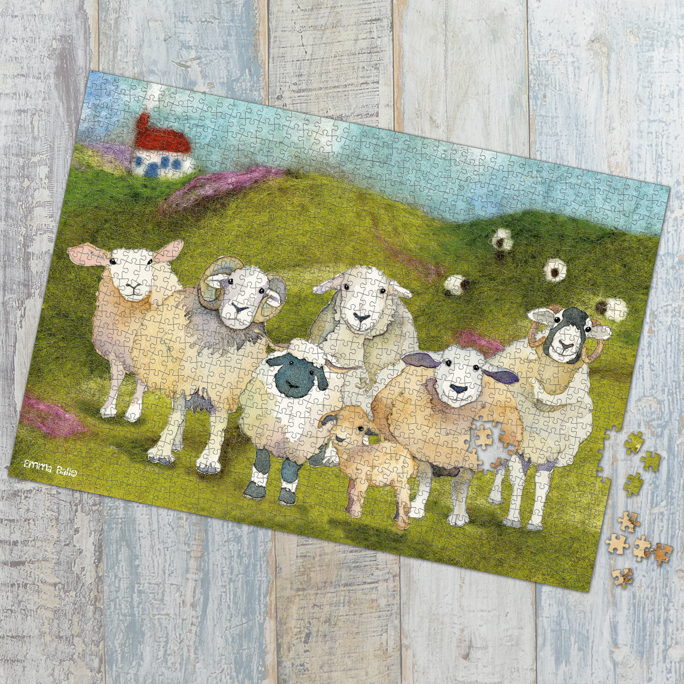 Felted Sheep 1000 Piece Jigsaw Puzzle