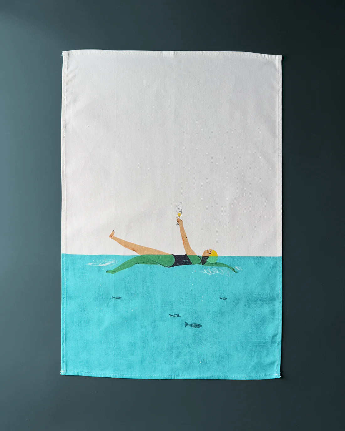 Swim & Fizz Tea Towel