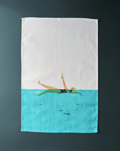 Swim & Fizz Tea Towel