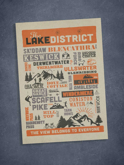 Lake District Fells Greeting Card