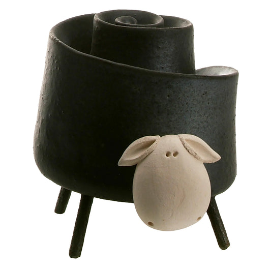 Ceramic Scroll Sheep Figurine