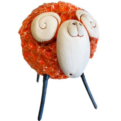 Ceramic Woolly Ram Figurine