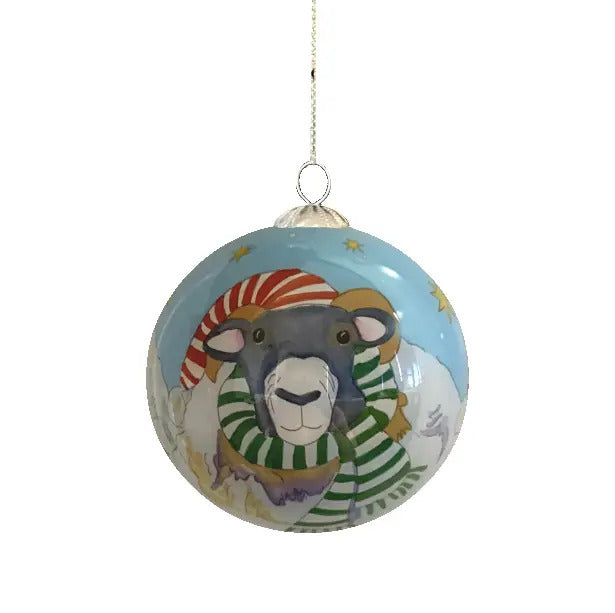 Sheep Hand Painted Bauble